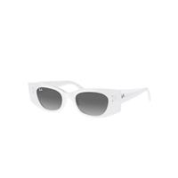 Ray-Ban Sunglasses Unisex Kat Bio-based - White Frame Grey Lenses 49-20