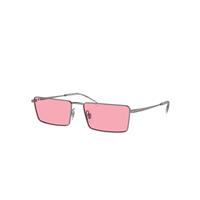 Ray-Ban Sunglasses Unisex Emy Bio-based - Gunmetal Frame Pink Lenses 59-17