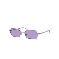 Ray-Ban Sunglasses Unisex Yevi Bio-based - Gunmetal Frame Violet Lenses 58-18