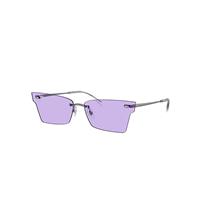 Ray-Ban Sunglasses Unisex Xime Bio-based - Gunmetal Frame Violet Lenses 64-15