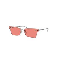 Ray-Ban Sunglasses Unisex Xime Bio-based - Gunmetal Frame Pink Lenses 64-15