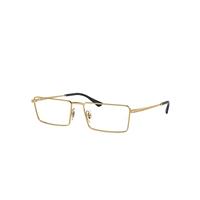 Ray-Ban Eyeglasses Unisex Emy Optics - Arista Gold Frame Clear Lenses Polarized 58-17