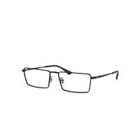 Ray-Ban Eyeglasses Unisex Emy Optics - Black Frame Clear Lenses Polarized 56-17