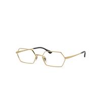 Ray-Ban Eyeglasses Unisex Yevi Optics - Arista Gold Frame Clear Lenses Polarized 56-18