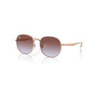 Ray-Ban Sunglasses Unisex Rb3727d - Rose Gold Frame Blue Lenses 57-19