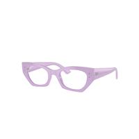 Ray-Ban Eyeglasses Unisex Zena Optics Bio-based - Lilac Frame Clear Lenses Polarized 49-22