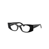 Ray-Ban Eyeglasses Unisex Kat Optics Bio-based - Black Frame Clear Lenses Polarized 52-18