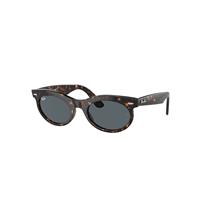 Ray-Ban Sunglasses Unisex Wayfarer Oval - Havana Frame Blue Lenses 53-22