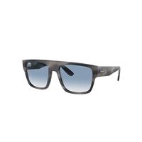 Ray-Ban Sunglasses Unisex Drifter - Striped Grey Frame Blue Lenses 57-20