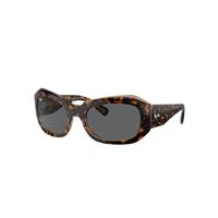 Ray-Ban Sunglasses Unisex Beate - Havana On Transparent Brown Frame Grey Lenses 56-20