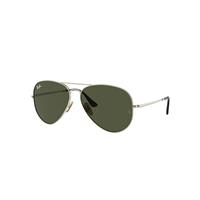 Ray-Ban Sunglasses Unisex Aviator Titanium - Arista Gold Frame Green Lenses 62-14