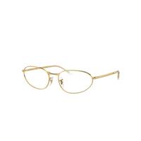 Ray-Ban Eyeglasses Unisex Rb3734v Optics - Arista Gold Frame Clear Lenses Polarized 56-18