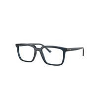 Ray-Ban Eyeglasses Unisex Alain Optics - Opal Dark Blue Frame Clear Lenses Polarized 52-18