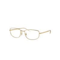 Ray-Ban Eyeglasses Unisex Rb3732v Optics - Arista Gold Frame Clear Lenses Polarized 56-18