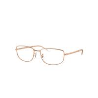 Ray-Ban Eyeglasses Unisex Rb3732v Optics - Rose Gold Frame Clear Lenses Polarized 54-18