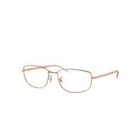 Ray-Ban Eyeglasses Unisex Rb3732v Optics - Rose Gold Frame Clear Lenses Polarized 56-18