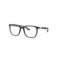 Ray-Ban Eyeglasses Unisex Rb7235 Optics - Sand Black Frame Clear Lenses Polarized 55-19