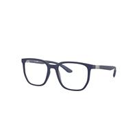 Ray-Ban Eyeglasses Unisex Rb7235 Optics - Sand Blue Frame Clear Lenses Polarized 53-19