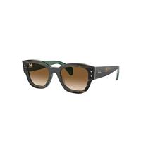 Ray-Ban Sunglasses Unisex Jorge - Striped Green On Green Frame Brown Lenses 52-20