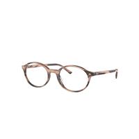 Ray-Ban Eyeglasses Unisex German Optics - Striped Pink Frame Clear Lenses Polarized 53-20