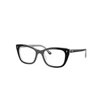 Ray-Ban Eyeglasses Unisex Rb5433 Optics - Black On Transparent Frame Clear Lenses Polarized 52-19