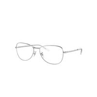 Ray-Ban Eyeglasses Unisex Rb3733v Optics - Silver Frame Clear Lenses Polarized 56-17
