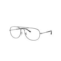 Ray-Ban Eyeglasses Unisex Bain Bridge Optics - Gunmetal Frame Clear Lenses Polarized 57-17