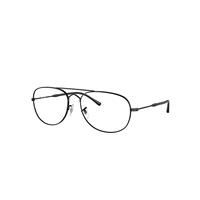 Ray-Ban Eyeglasses Unisex Bain Bridge Optics - Black Frame Clear Lenses Polarized 55-17