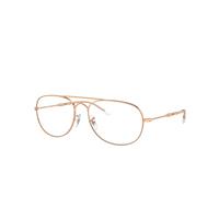 Ray-Ban Eyeglasses Unisex Bain Bridge Optics - Rose Gold Frame Clear Lenses Polarized 55-17