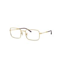 Ray-Ban Eyeglasses Unisex Rb6520 Optics - Arista Gold Frame Clear Lenses Polarized 55-20