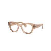 Ray-Ban Eyeglasses Unisex Jorge Optics - Transparent Light Brown Frame Clear Lenses Polarized 52-20