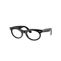 Ray-Ban Eyeglasses Unisex Wayfarer Oval Optics - Black Frame Clear Lenses Polarized 53-22