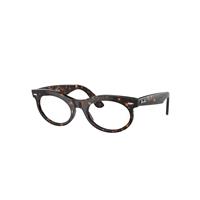 Ray-Ban Eyeglasses Unisex Wayfarer Oval Optics - Havana Frame Clear Lenses Polarized 50-22