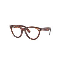 Ray-Ban Eyeglasses Unisex Wayfarer Way Optics - Striped Havana Frame Clear Lenses Polarized 54-21