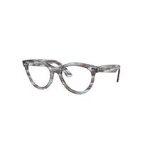 Ray-Ban Eyeglasses Unisex Wayfarer Way Optics - Striped Transparent Blue Frame Clear Lenses Polarized 51-21