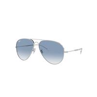 Ray-Ban Sunglasses Unisex Old Aviator - Silver Frame Blue Lenses 62-14