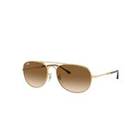 Ray-Ban Sunglasses Unisex Bain Bridge - Gold Frame Brown Lenses 57-17