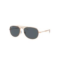 Ray-Ban Sunglasses Unisex Bain Bridge - Rose Gold Frame Blue Lenses 60-17
