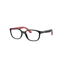 Ray-Ban Eyeglasses Children Rb1632 Optics Kids Bio-based - Black On Red Frame Clear Lenses 48-16
