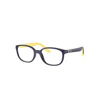 Ray-Ban Eyeglasses Children Rb1632 Optics Kids Bio-based - Dark Blue On Yellow Frame Clear Lenses 46-16