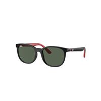 Ray-Ban Sunglasses Children Rb9079s Kids Bio-based - Black On Red Frame Green Lenses 49-16