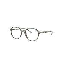 Ray-Ban Eyeglasses Unisex Thalia Optics - Striped Green Frame Clear Lenses Polarized 49-18