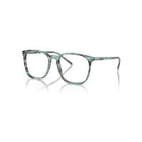 Ray-Ban Eyeglasses Unisex Rb5387 Optics - Striped Green Frame Clear Lenses Polarized 52-18