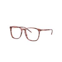 Ray-Ban Eyeglasses Unisex Rb5387 Optics - Striped Pink Frame Clear Lenses Polarized 52-18