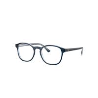 Ray-Ban Eyeglasses Unisex Rb5417 Optics - Blue On Transparent Blue Frame Clear Lenses Polarized 52-19