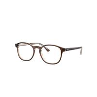 Ray-Ban Eyeglasses Unisex Rb5417 Optics - Brown On Transparent Light Brown Frame Clear Lenses Polarized 50-19