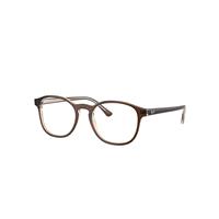 Ray-Ban Eyeglasses Unisex Rb5417 Optics - Brown On Transparent Light Brown Frame Clear Lenses Polarized 52-19