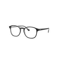 Ray-Ban Eyeglasses Unisex Rb5417 Optics - Dark Grey On Transparent Grey Frame Clear Lenses Polarized 52-19