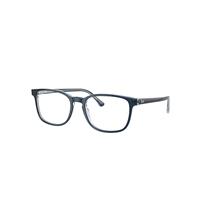 Ray-Ban Eyeglasses Unisex Rb5418 Optics - Blue On Transparent Blue Frame Clear Lenses Polarized 56-19