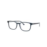 Ray-Ban Eyeglasses Unisex Rb5418 Optics - Blue On Transparent Blue Frame Clear Lenses Polarized 54-19